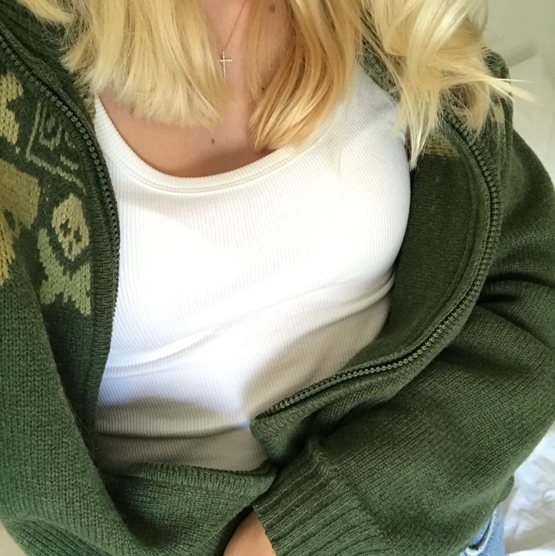 Grön kofta/jacka - 90