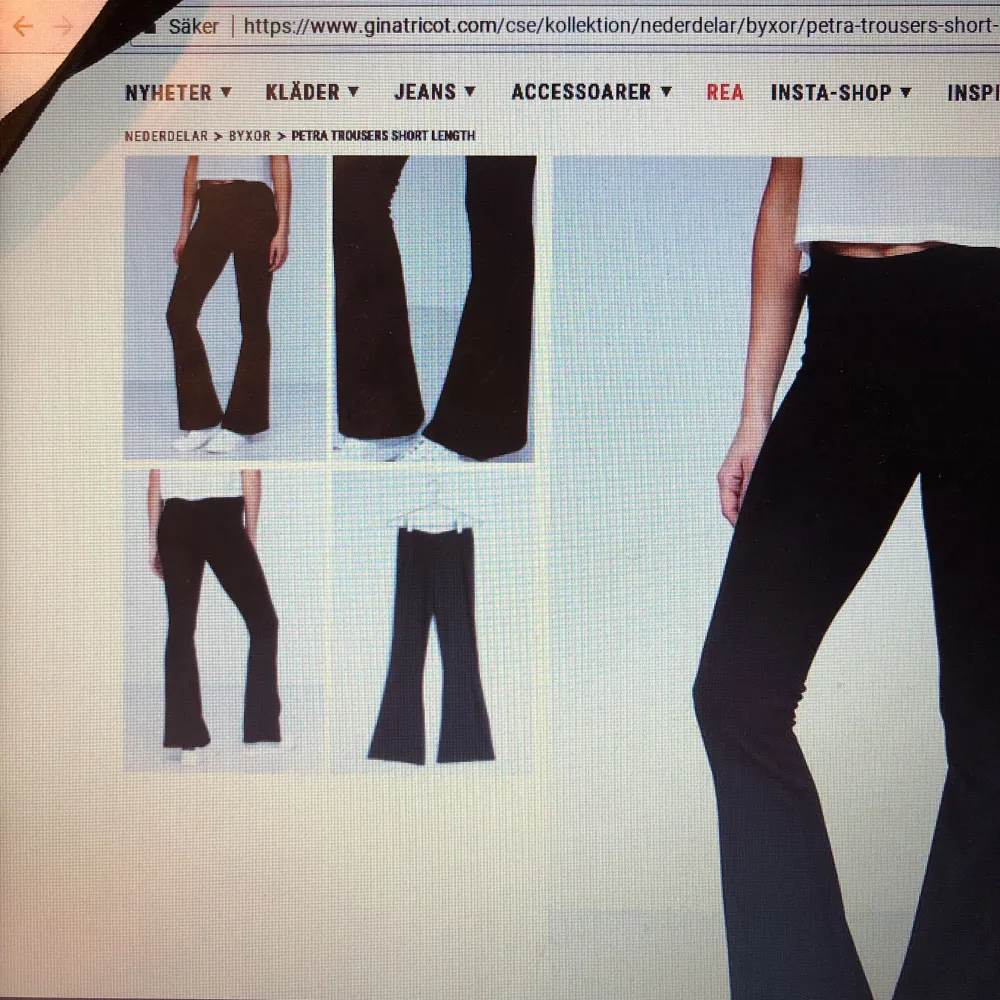 Säljer mina bootcut leggings från Gina, använda cirka 2-3 ggr  . Jeans & Byxor.