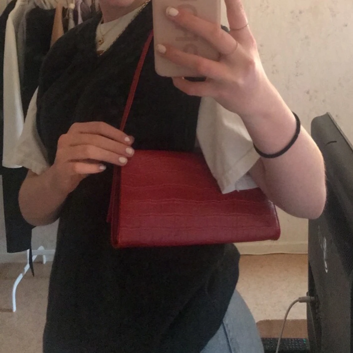 Röd baugettväska  - 90