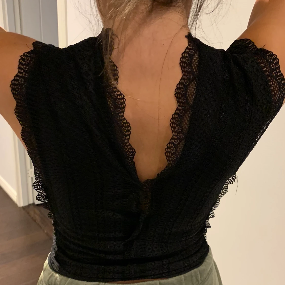 Svart nät blus - 90