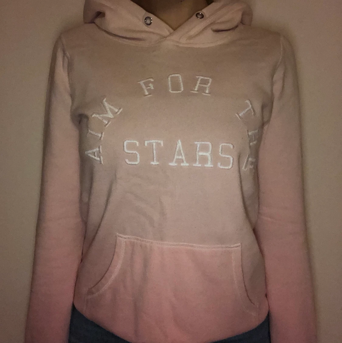 Ljusrosa huvtröja  - 90