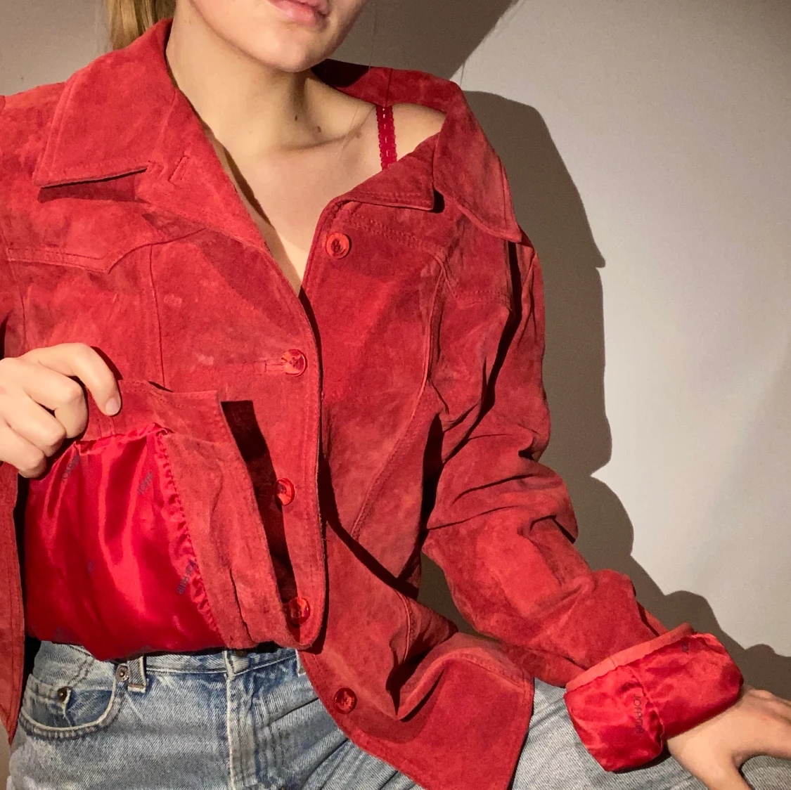 Röd mockajacka - 91