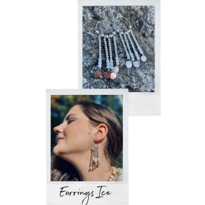 Örhängen Ice - Örhängen i vitt och silver.