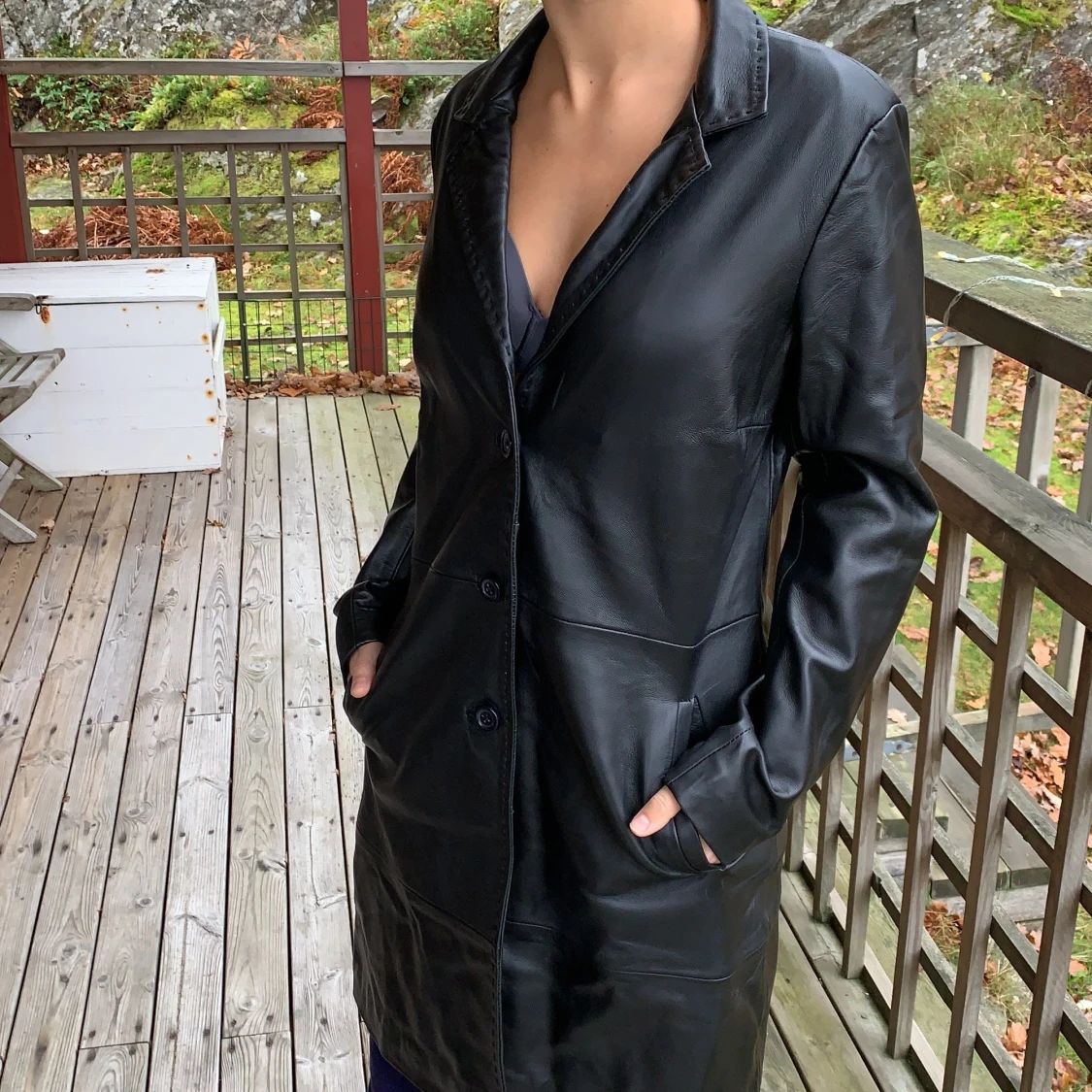 Zoë Kravitzs High Fidelity läderkappa - 91