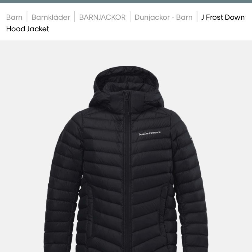 Peak Perfomance Frost Down Hood Jacket | Plick Second Hand