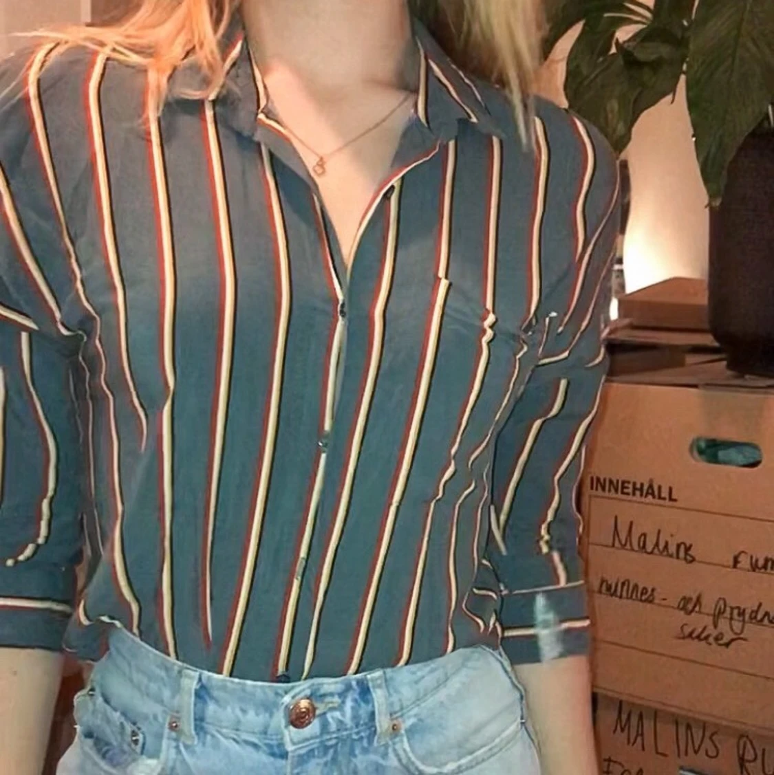 Skjortblus, vintagestil  - 91