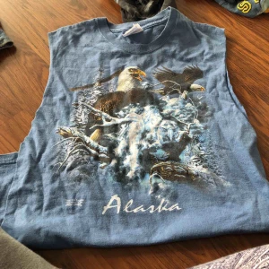  - Vintage Alaska linne Avklippta armar Oversize  passar  M/L 