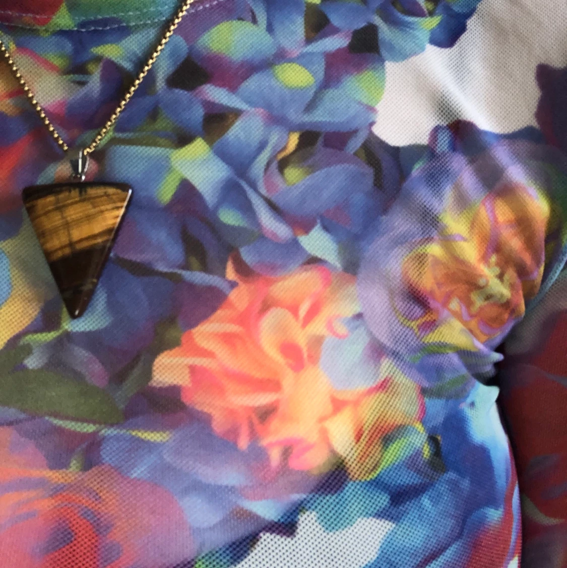 🐉Neon blommor mesh tröja🍀 - 91