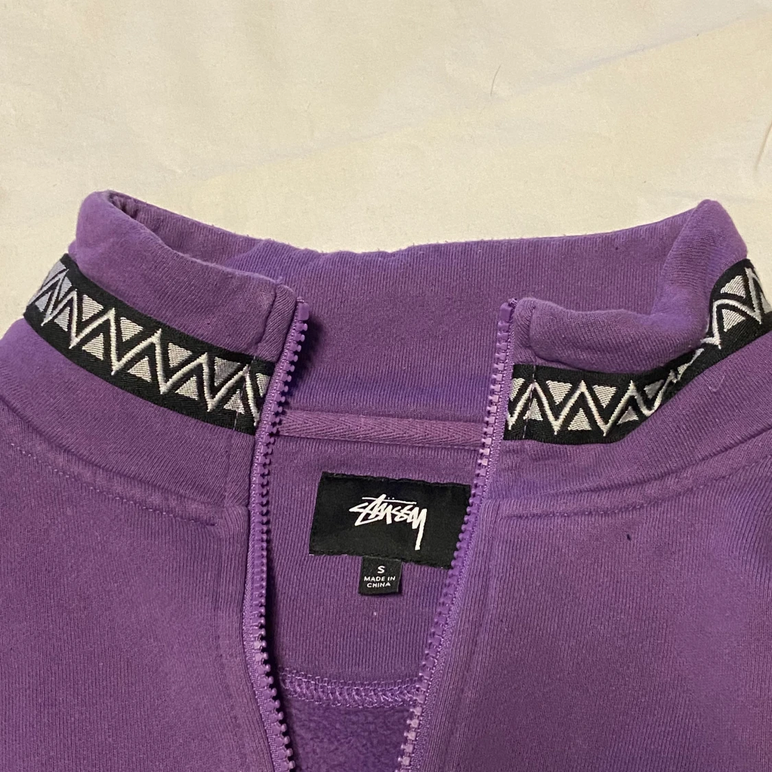 lila stüssy halfzip - 91