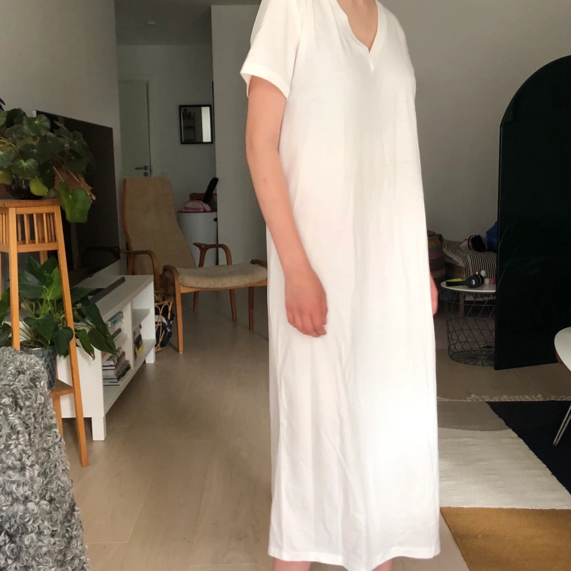 T-shirtklänning med slits - 91