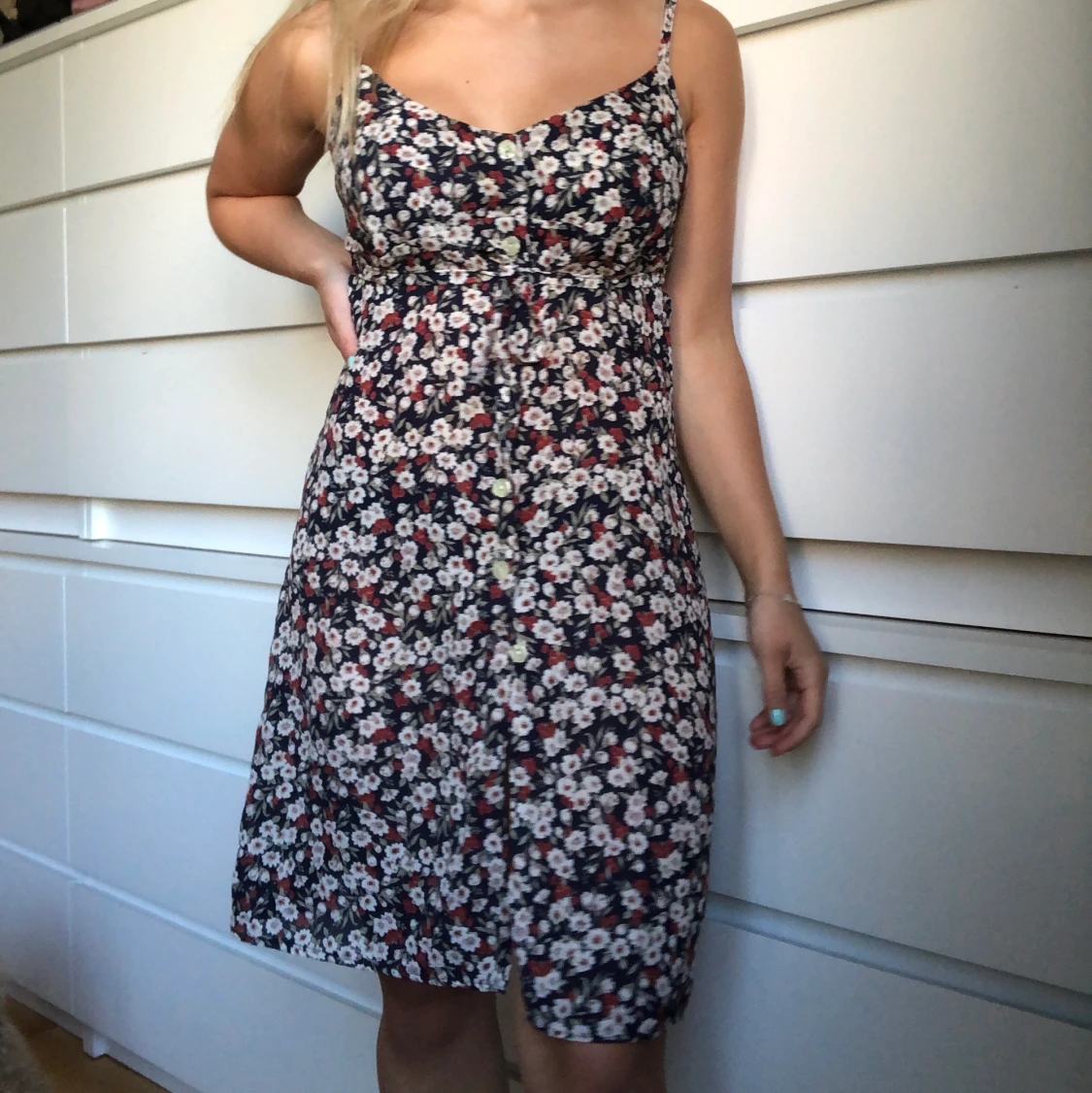 Blommig klänning - 90