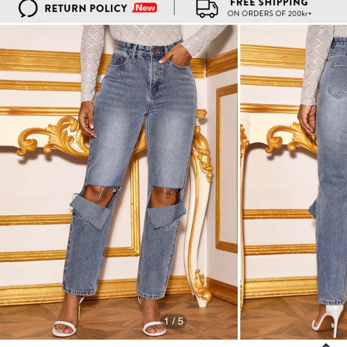 Jeans med slitningar