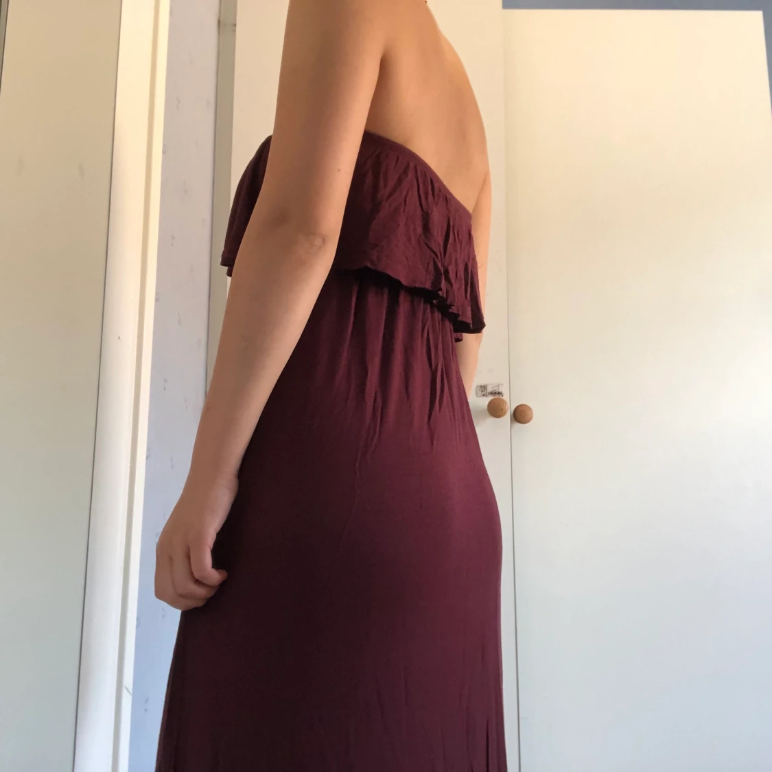 Vinröd maxiklänning - 90