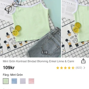 Linne - Säljer detta oöppnade linne med små vita blommor på. Säljer pga fick S men beställde M! Frakt tillkommer💞