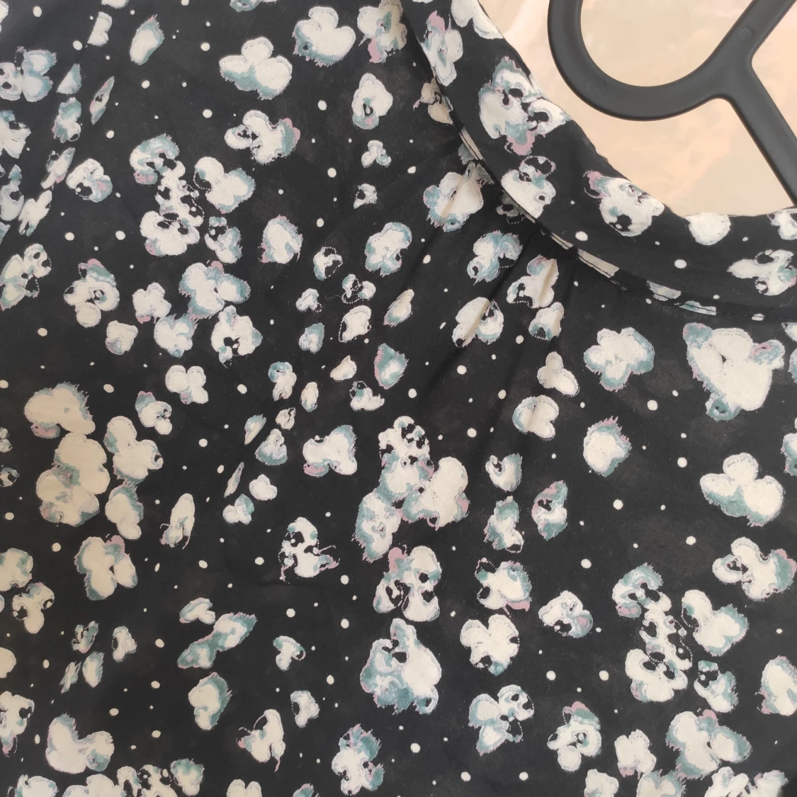 Blouse Black flowers 38 - 90