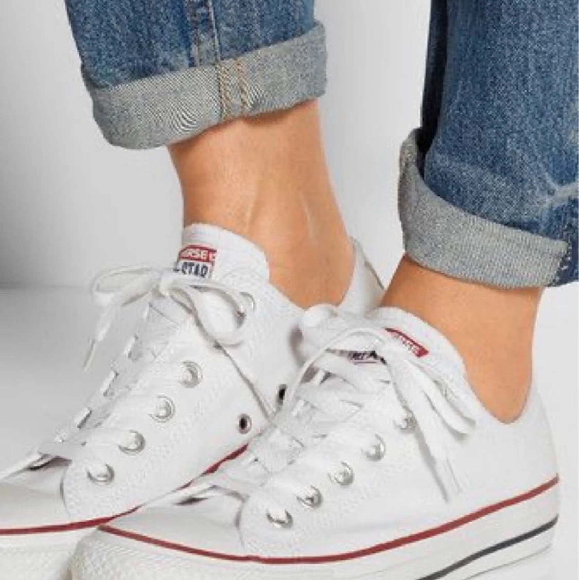 Vita låga converse!