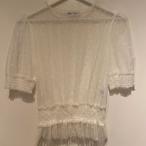 Tyllblus från Zara - Superfin tyllblus från Zara i stl M. Den är i nyskick och aldrig använd! Köpare står för frakt, kan även hämta upp i Lund.