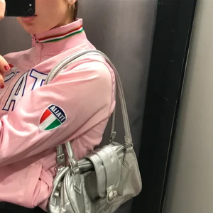 Italia zip - Rosa assöt zip tröja, i lite sporttyg material