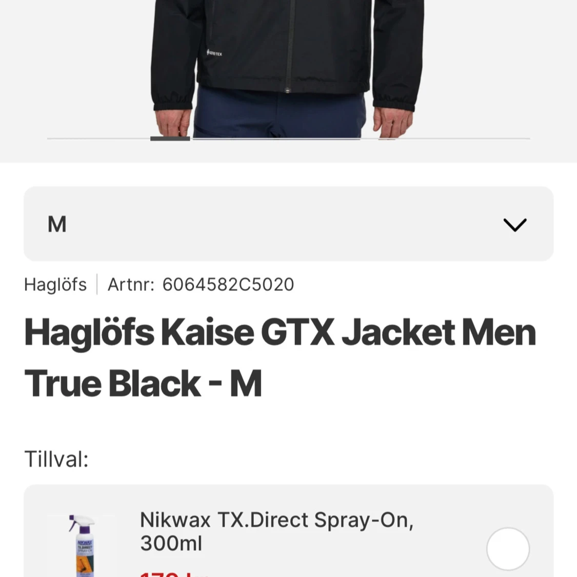 Svart Haglöfs Kaise GTX jacka M - 2