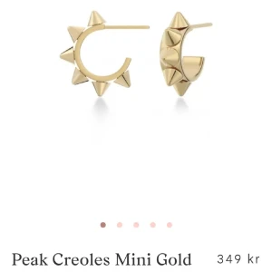 Edblad Peak Creoles Mini guldörhängen - Coola små guldfärgade creoler från Edblad med spetsiga nitar runt hela ringen. Mkt fint skock! Levereras i ask. 