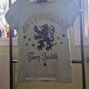 Gryffindor t-shirt Harry Potter - Cool ljusgrön t-shirt från Harry Potter med Gryffindor-tryck och lejon på framsidan. Gryffindor Team Quidditch-text och stjärndetaljer. Klassisk passform med rund hals och korta ärmar. Perfekt för alla Potterheads!