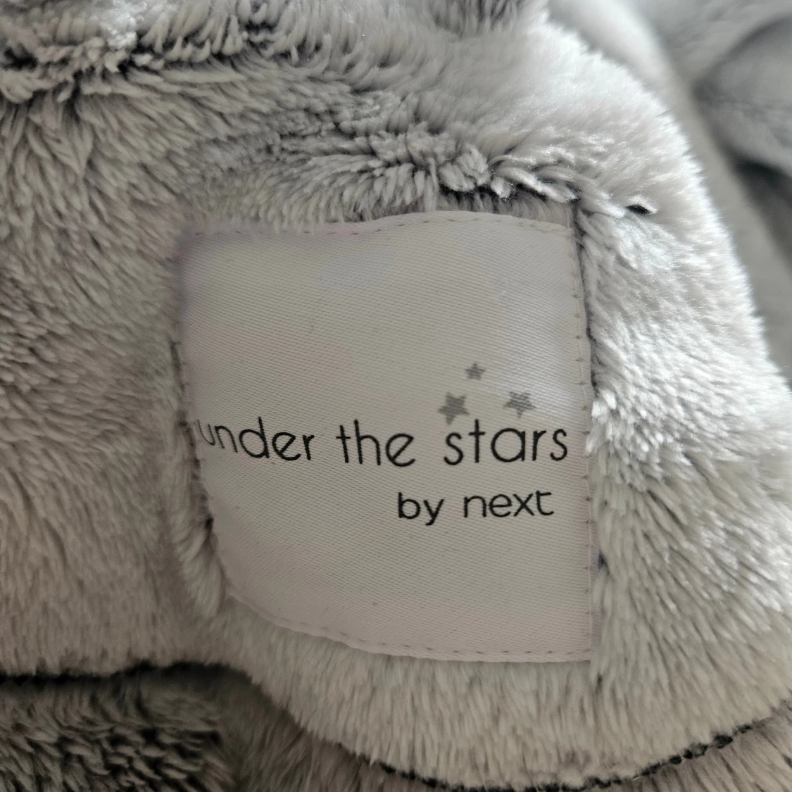 Ljusgrå gosig morgonrock med huva från Next. - 3