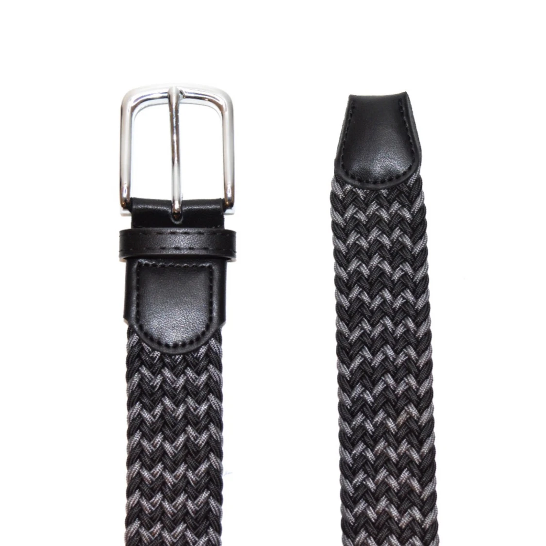 Flätat bälte, Svart Grå - 2