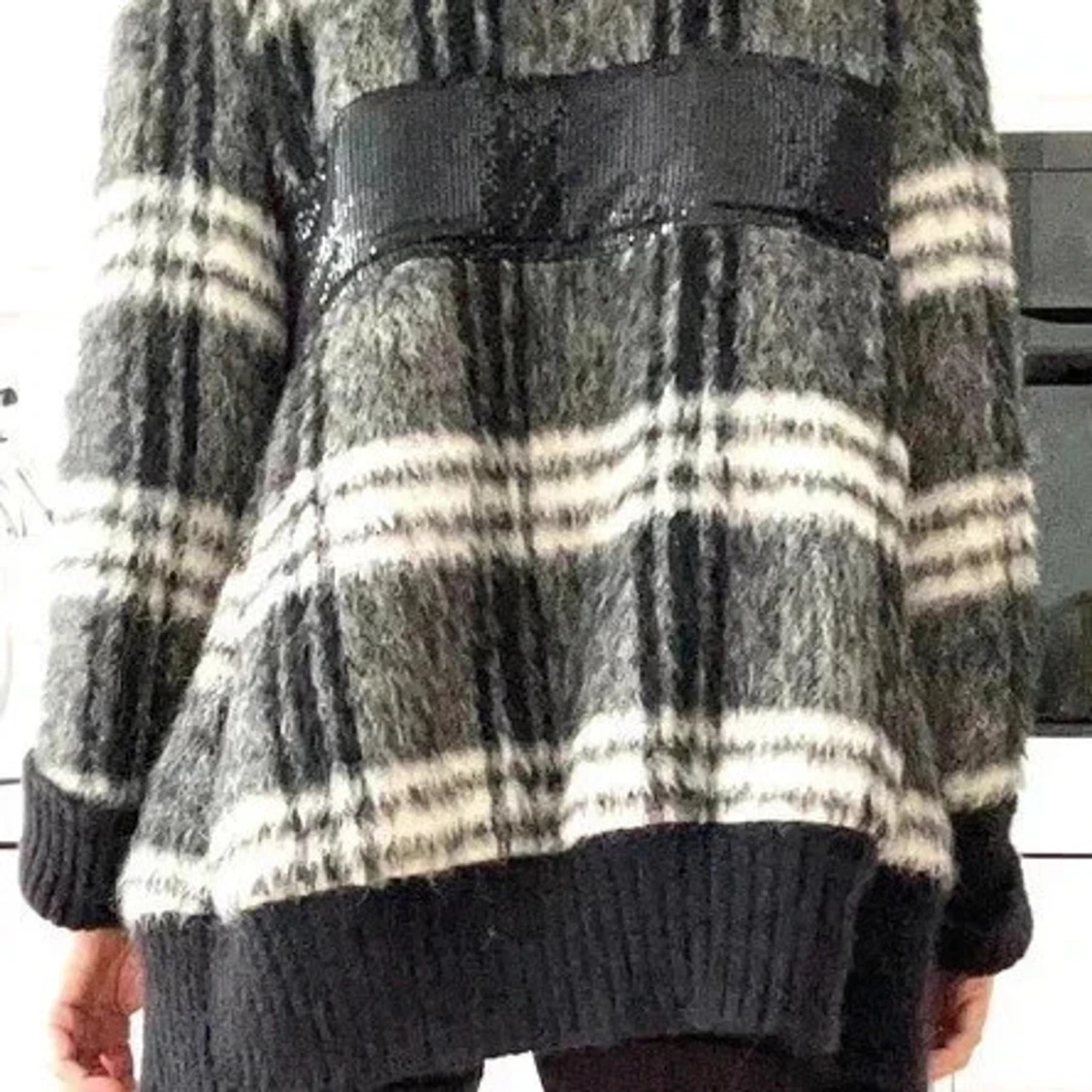 Mohair-hårig jacka med paljetter S