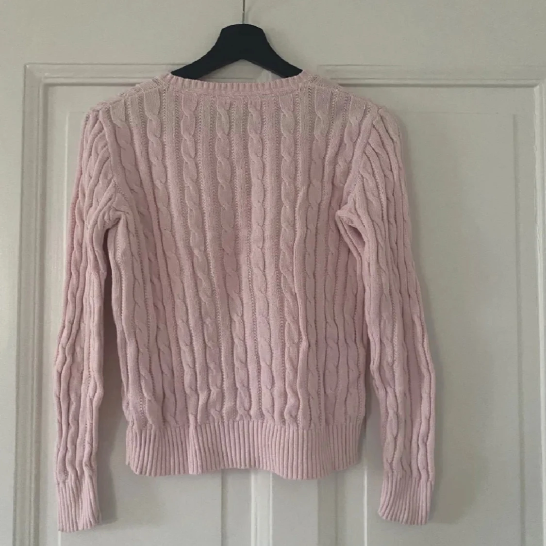 Rosa kabelstickad tröja från Ralph Lauren - 1