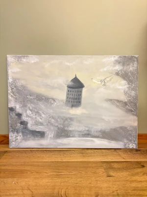 Akryltavla  - ”i de tysta” Säljer En tavla som jag har gjort  Orginalmålning av: Greta jägare  Material: Akryl på canvas  Mått: 50x70cm