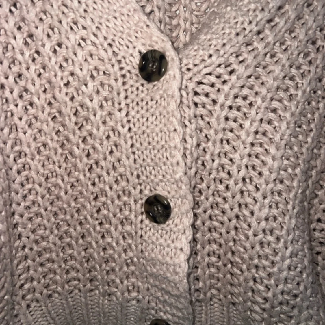 Ljusrosa stickad kofta från Pieces - 1