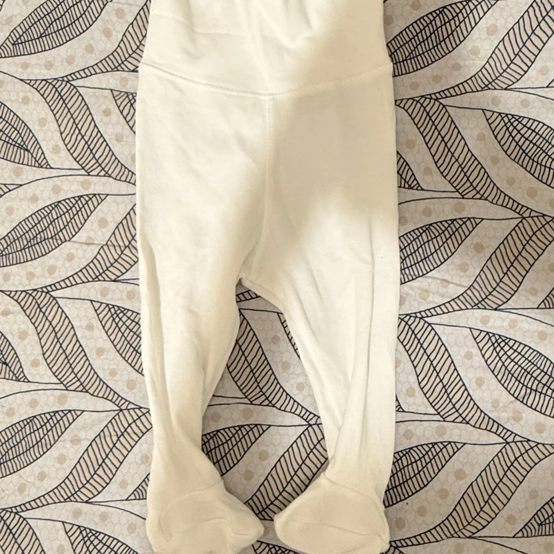 Vita baby byxor med fot