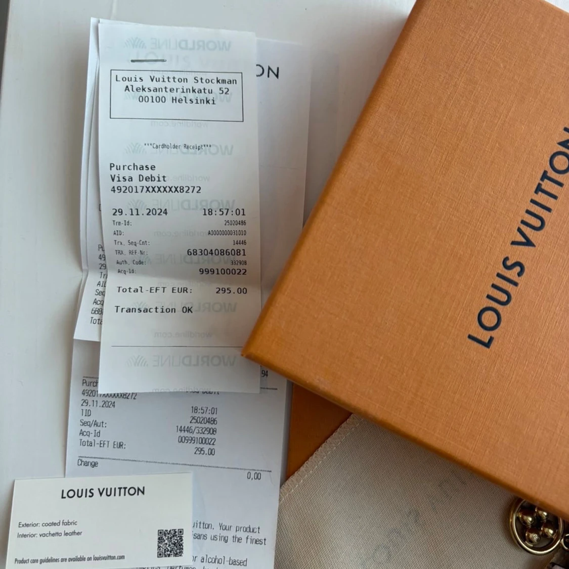 Louis Vuitton plånbok i rosa och brunt - 3