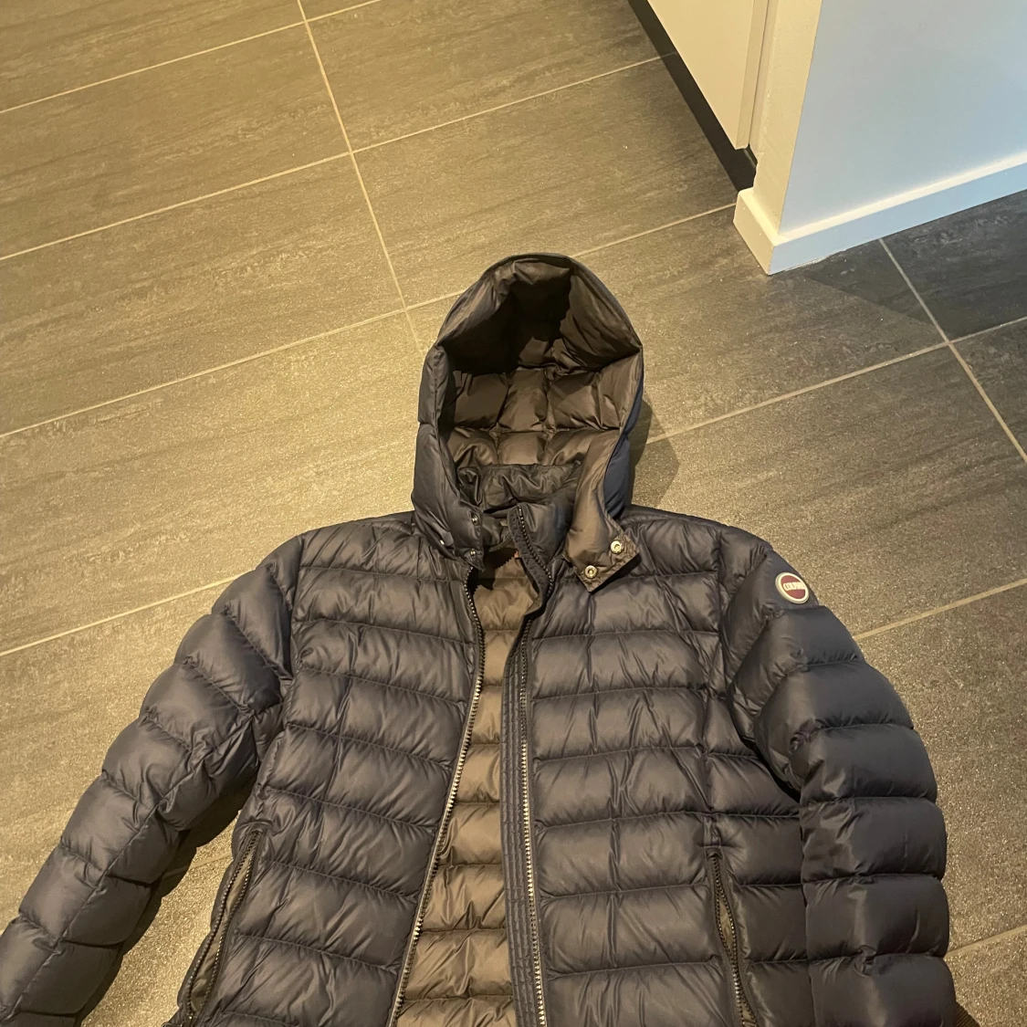 Mörkblå Colmar vinterjacka med luva  - 2