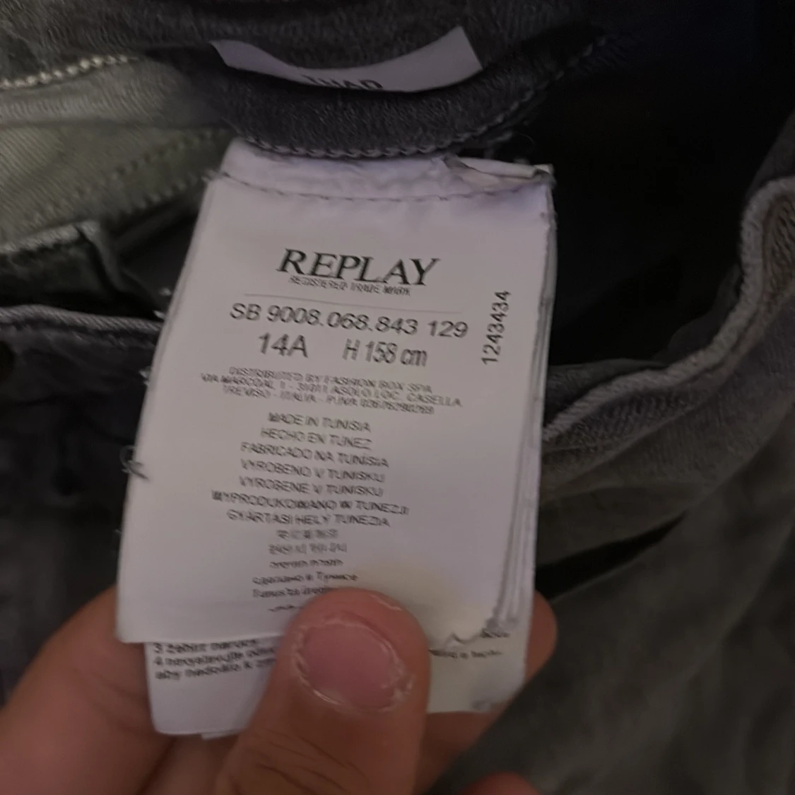 Grå jeans från Replay, storlek 14A - 3