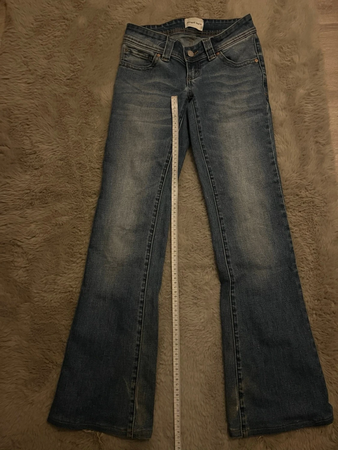 Blå lågmidjade bootcut Abrand Jeans - 3
