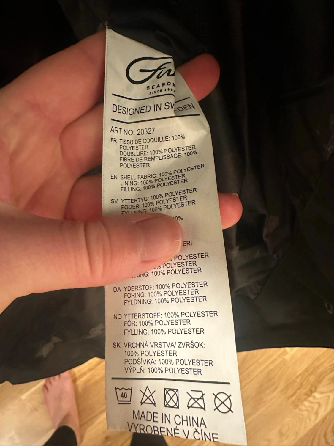 Svart lång pufferjacka från five seasons - 2