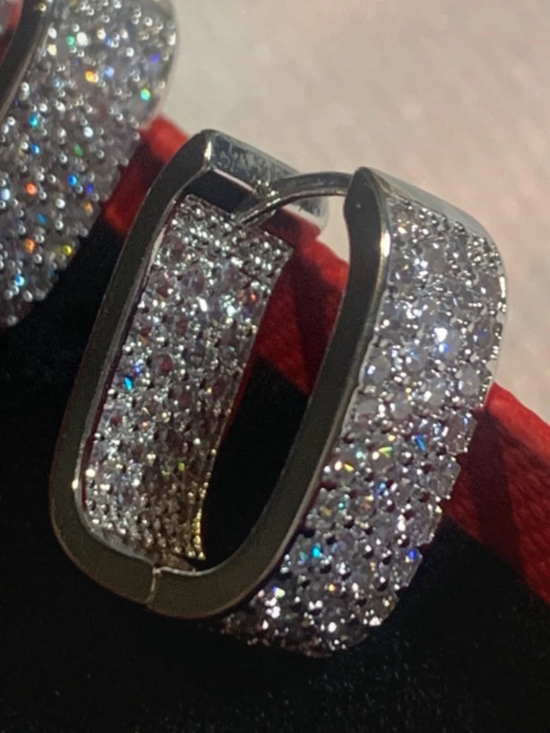 Silver pläterade Hoops örhängen  - 1