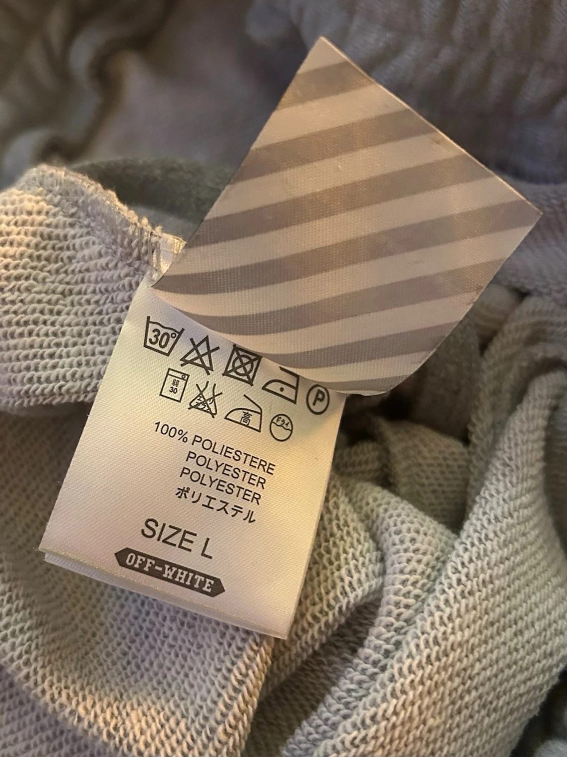 Grå Off-White shorts med snörning - 3