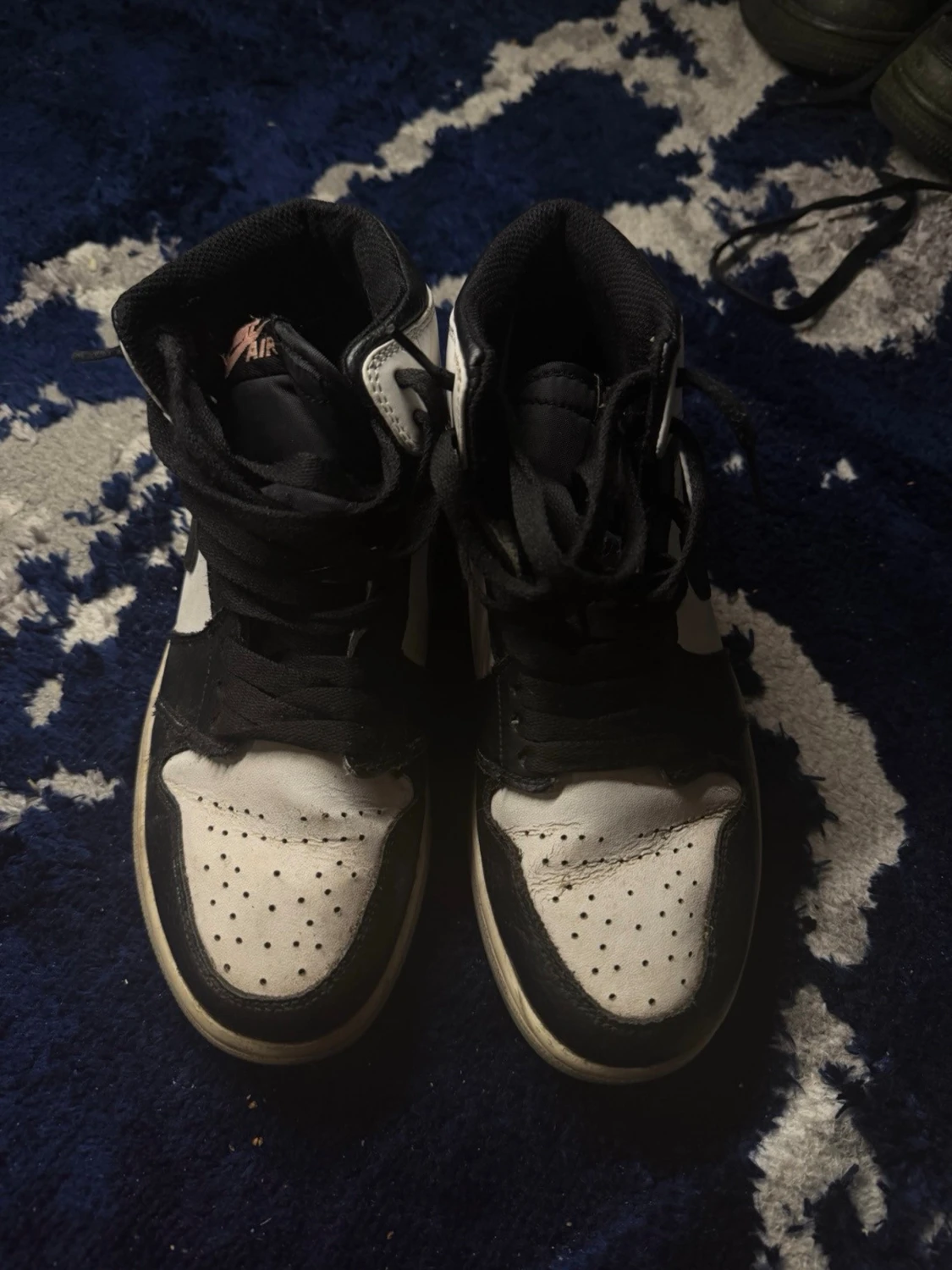 Nike Air Jordan 1 svart/vit sneakers - 1