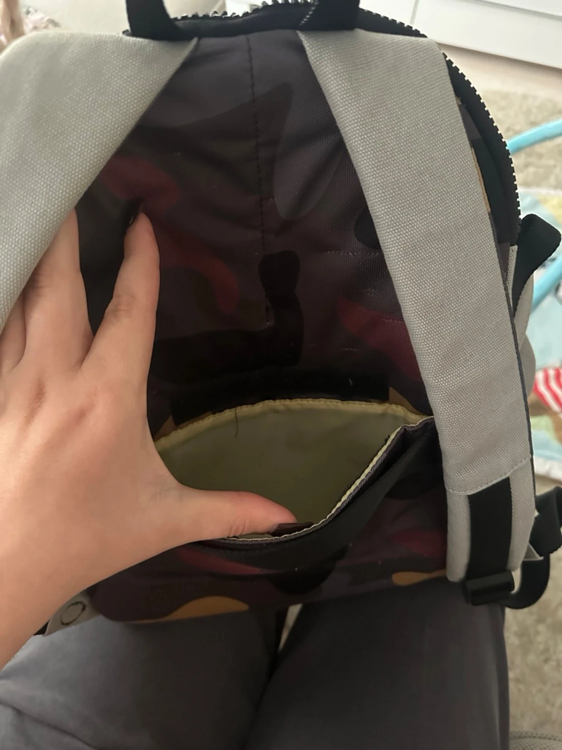 Beige och svart ryggsäck Mandarina Duck - 4