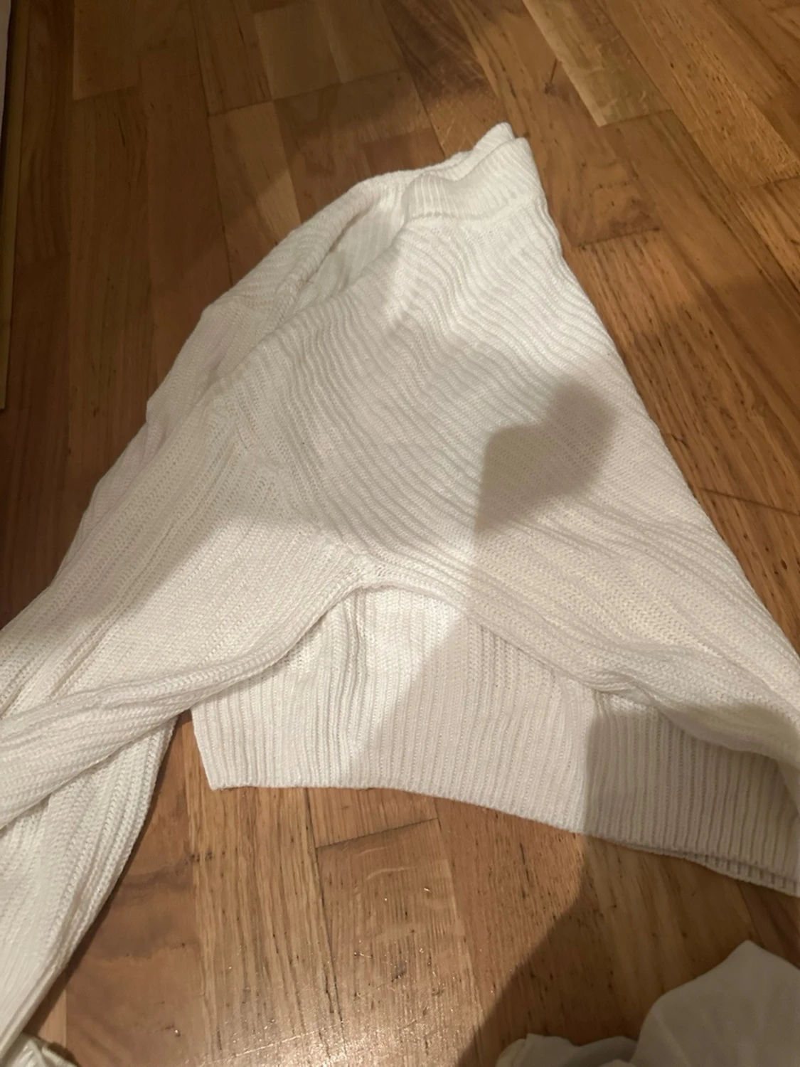 Vit ribbad stickad tröja FB Sister - 3