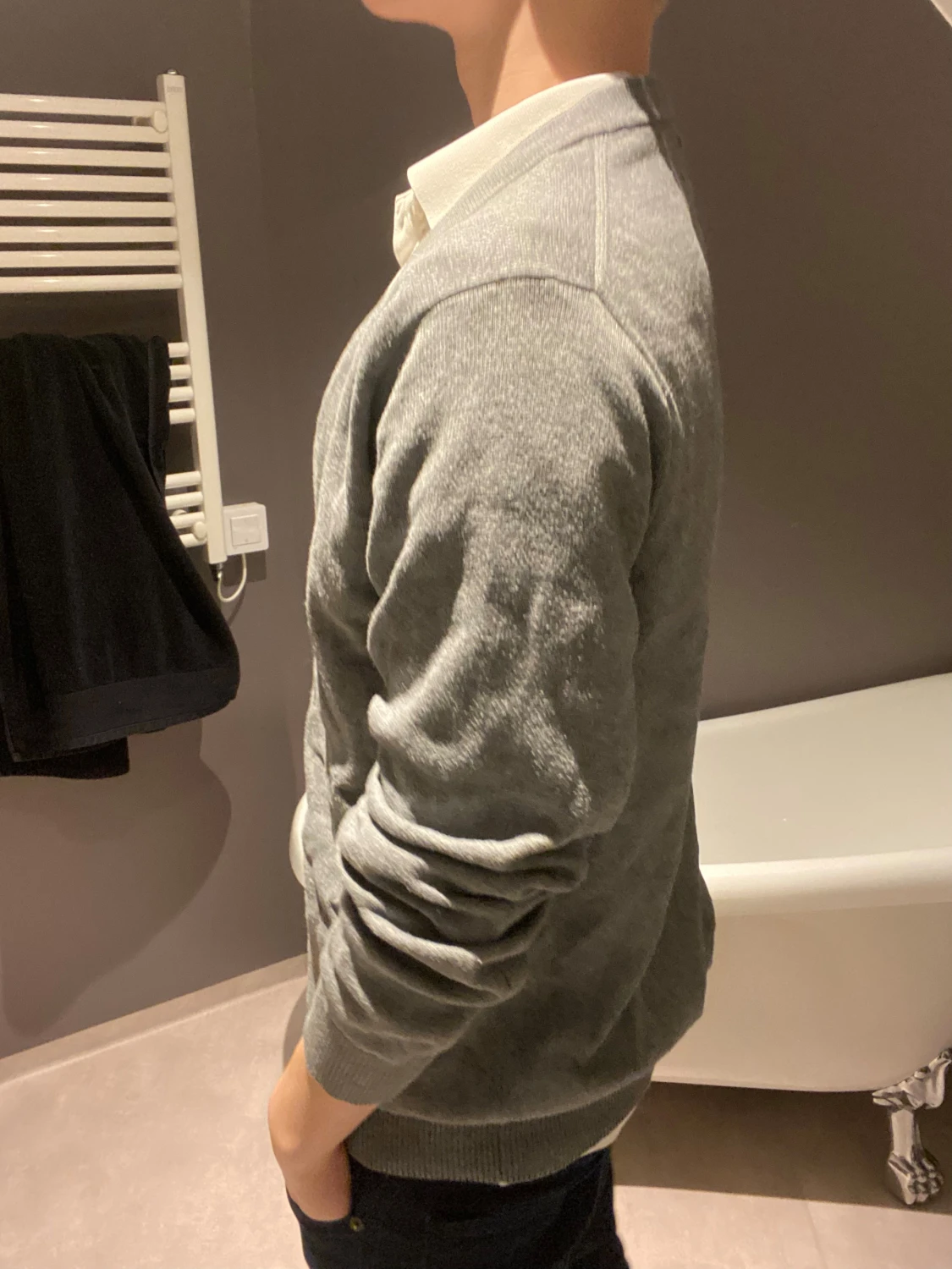 Grå cardigan med knappar från chaps by Ralph lauren - 3