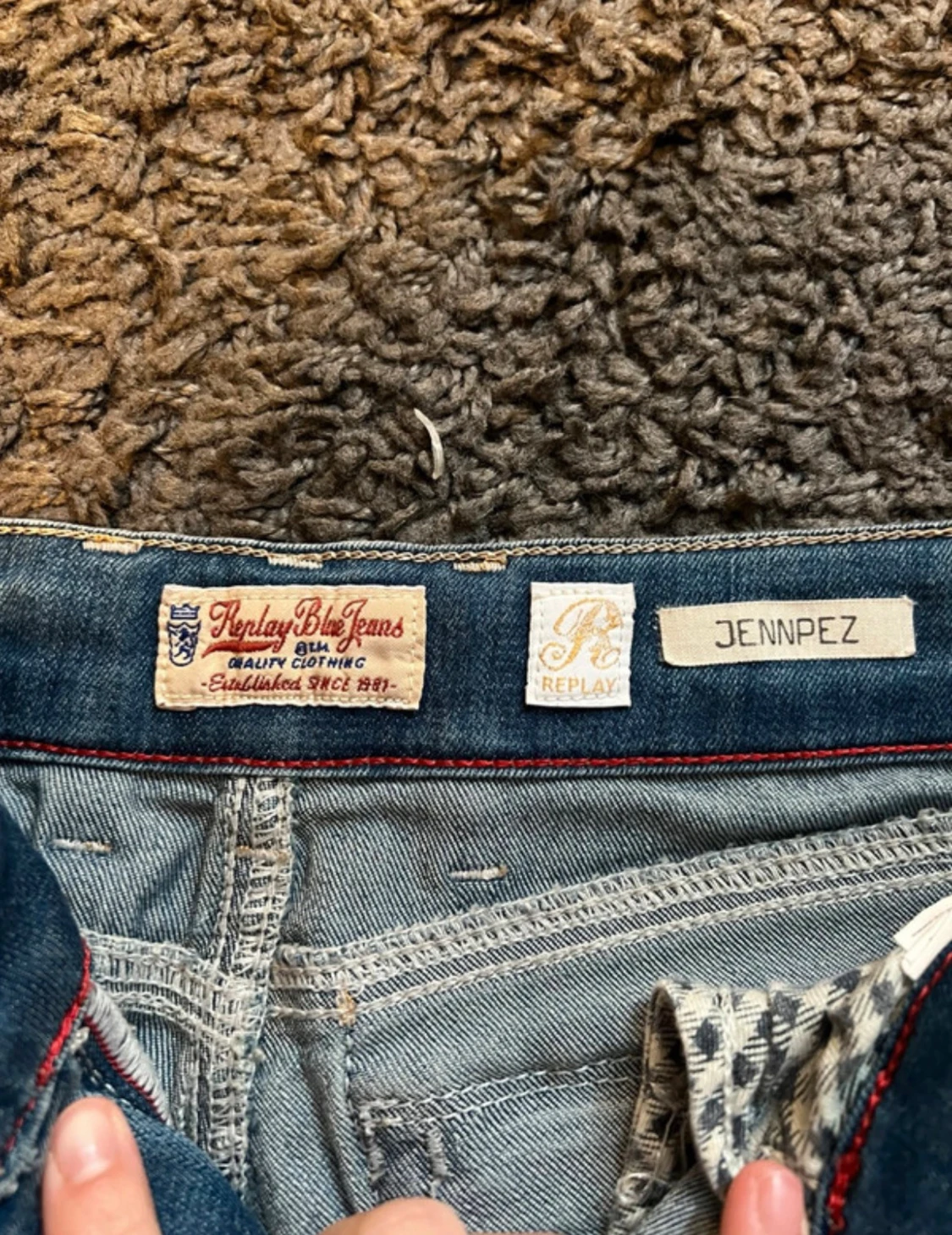 Replay blå jeansshorts low waist - 3