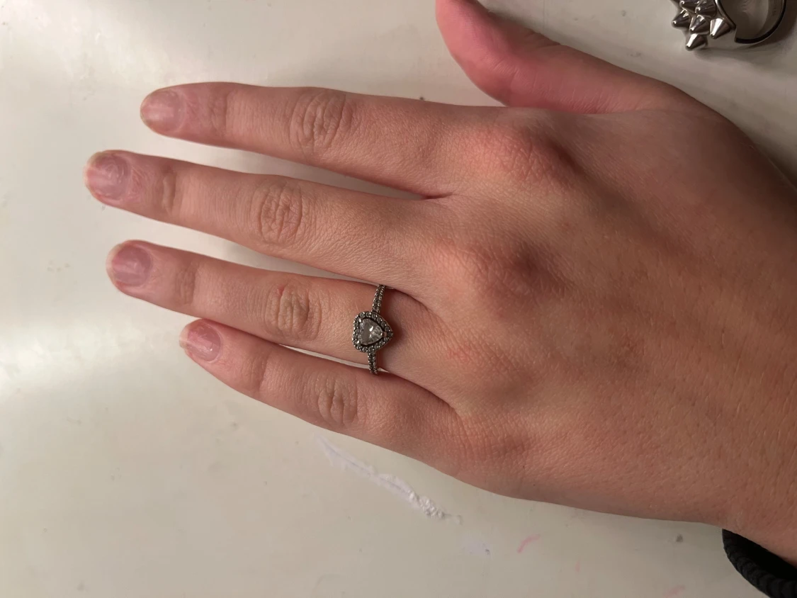 Pandora silverring med hjärta - 3