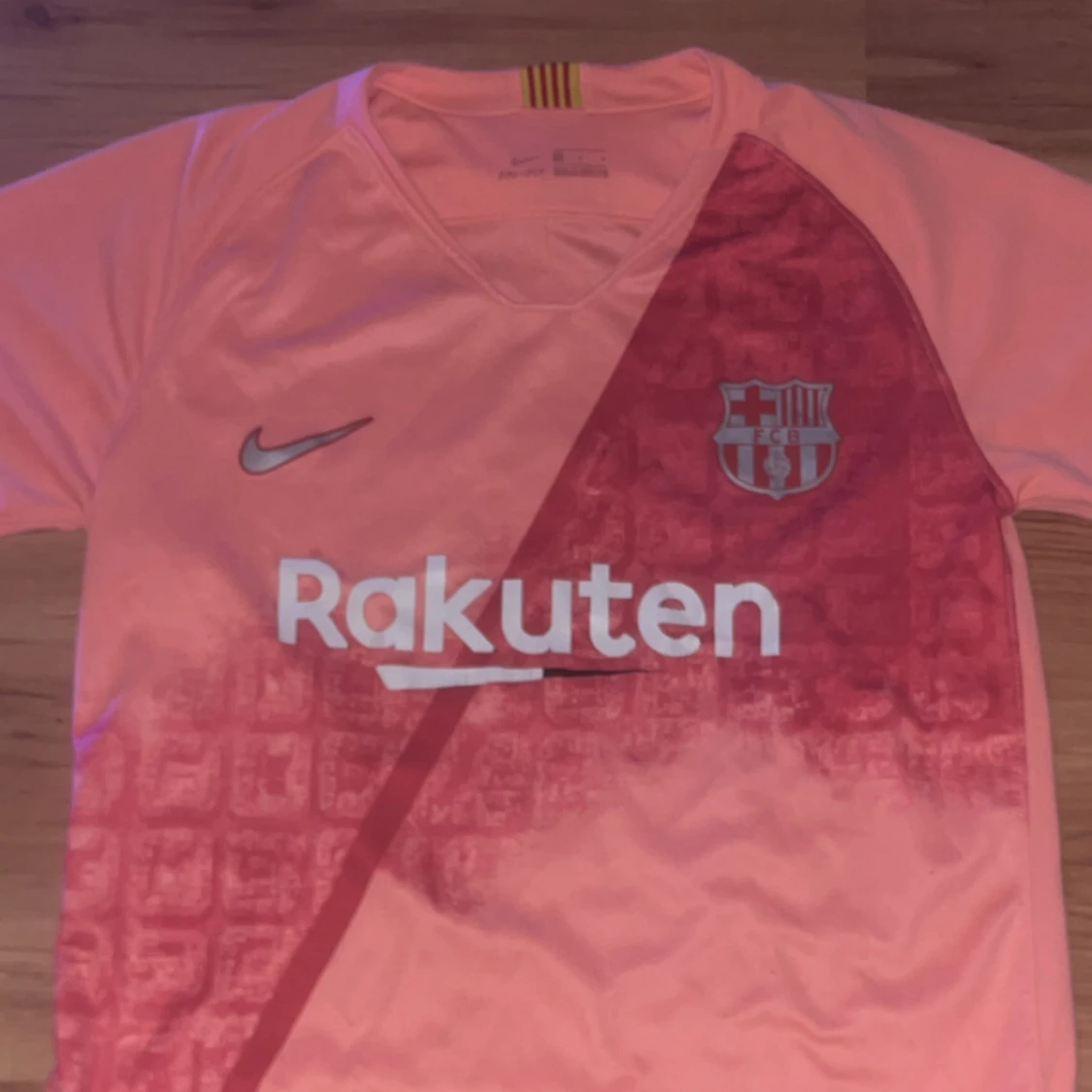 Barcelona Messi 10 rosa fotbollströja Nike