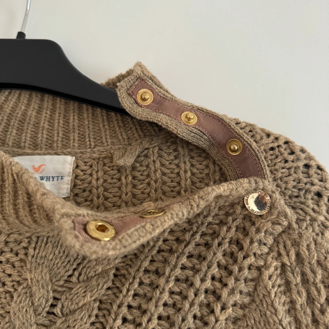 Beige stickad tröja Lindex  - 2