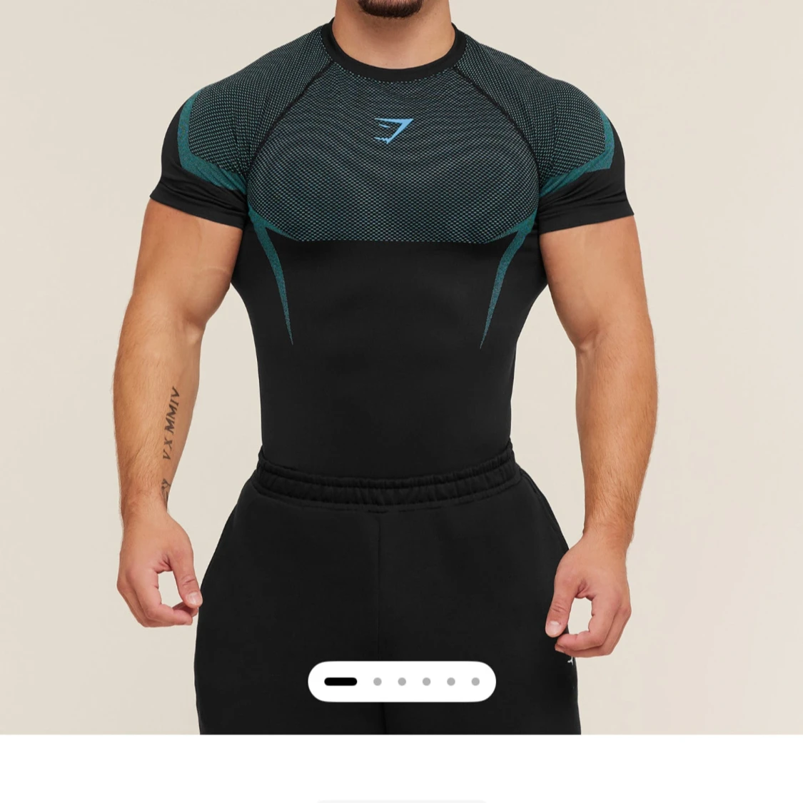 Svart tight träningst-shirt Gymshark