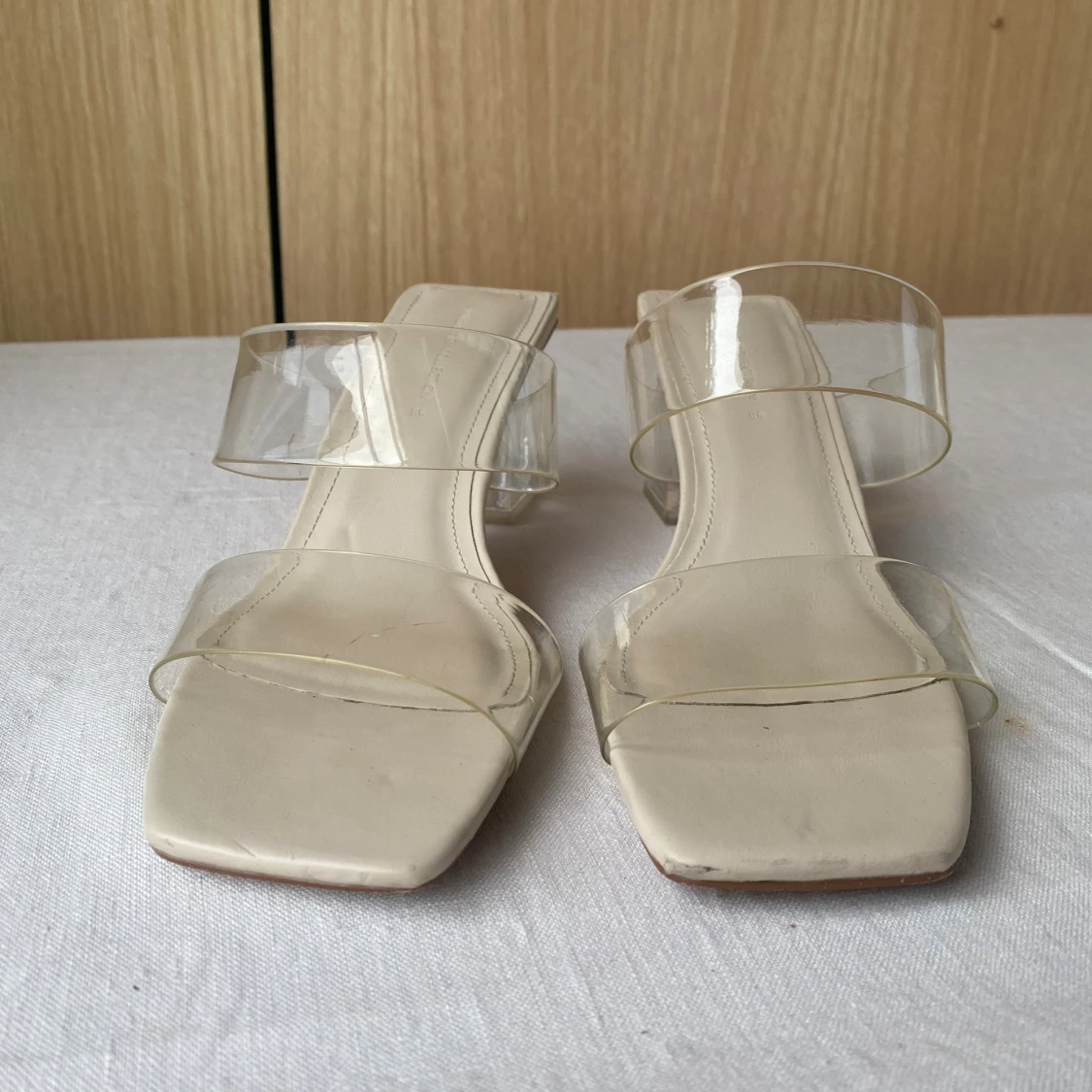 Beiga sandaler med transparent klack 38 - 1