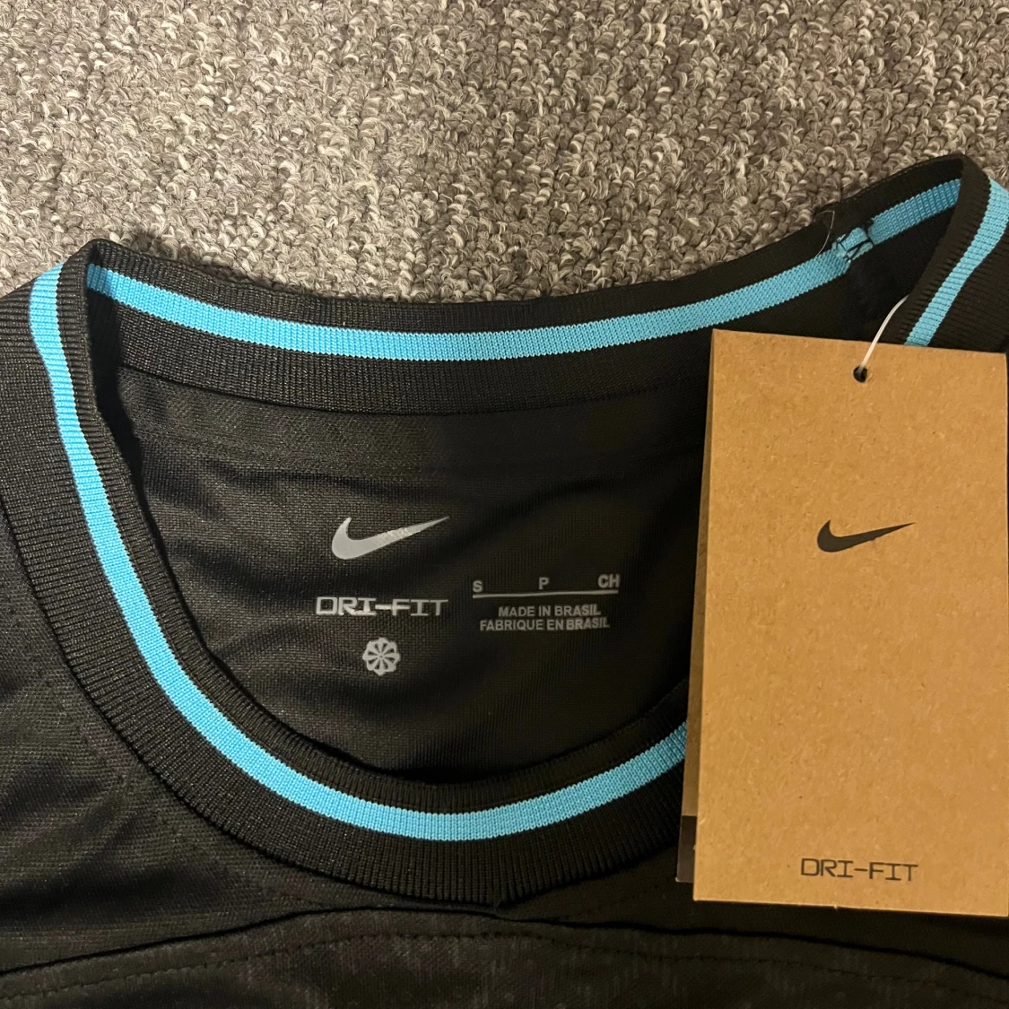 Svart Brasilien Nike fotbollströja S - 3